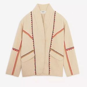 Ba&sh quilted linen and cotton jacket.